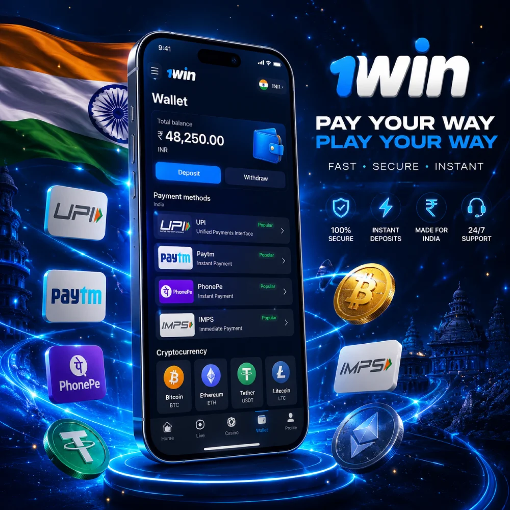 1win iOS app secure deposit and withdrawal methods India 2026
